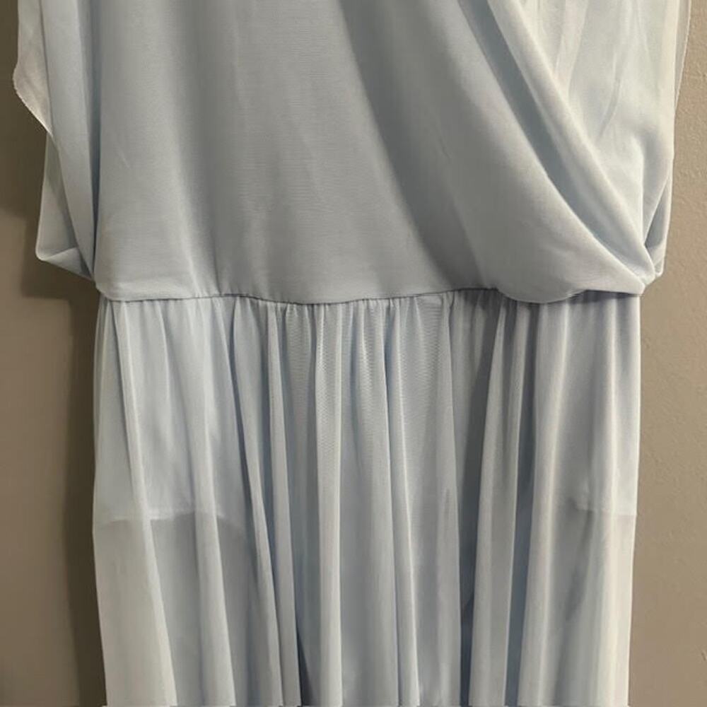 Balera Sz Medium Maxi Dress Double Cowl Stretch Mesh Overlay Dance lyrical - Picture 4 of 10